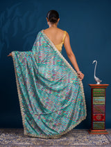 By New Launch Cotton Silk Leheriya Style with Gotapatti Work Saree