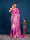 By New Dola Silk Leheriya Style With Zari border Saree