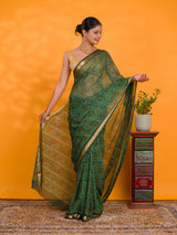 By Bandhani Saree With Casual wear