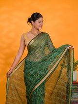 By Bandhani Saree With Casual wear