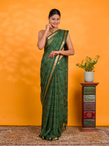 By Bandhani Saree With Casual wear