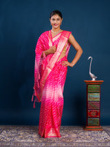 By New Dola Silk Bollywood Style With Zari border Saree