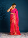 By Bandhani Saree With Gota Patti Work