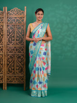 By New Dola Silk Bollywood Style With Zari border Saree
