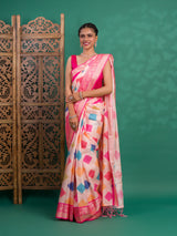 By New Dola Silk Bollywood Style With Zari border Saree