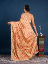 By New Launch Cotton Silk Leheriya Style with Gotapatti Work Saree