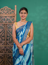 KcPc New Beautiful Cotton silk Printed Style With Zari Border Saree GAN