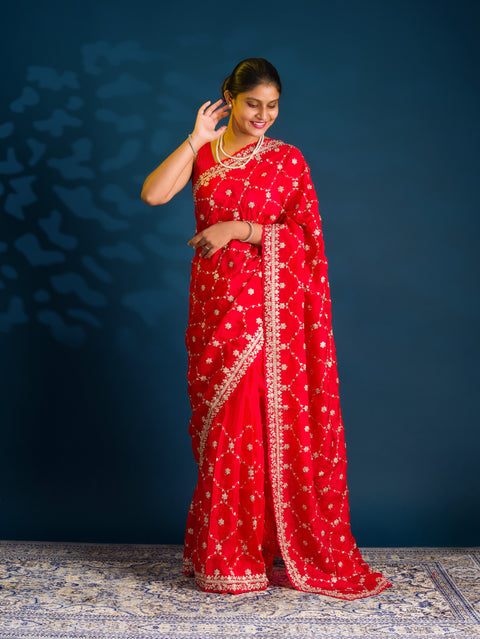 By Bollywood Saree With Traditional Wear
