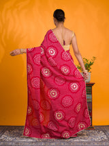 By Bandhani Saree With Casual Wear