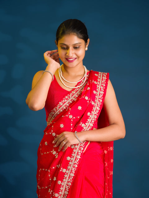 By Bollywood Saree With Traditional Wear