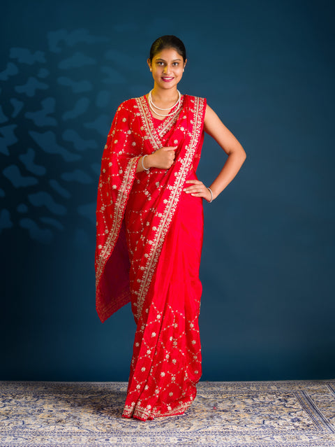 By Bollywood Saree With Traditional Wear