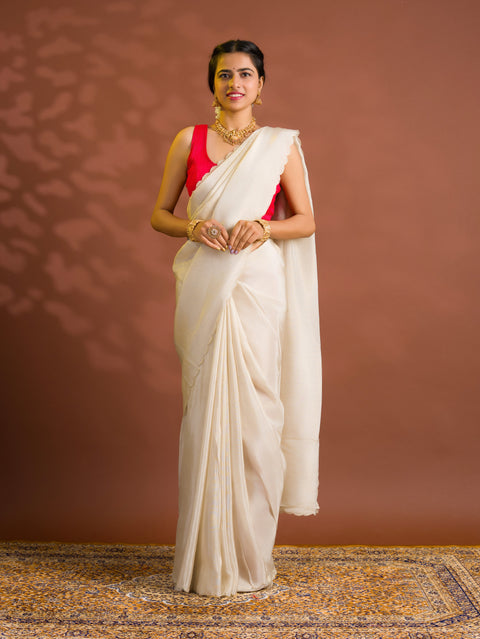 By  New Tissue Silk Bollywood Style Zardoji Handwork Saree