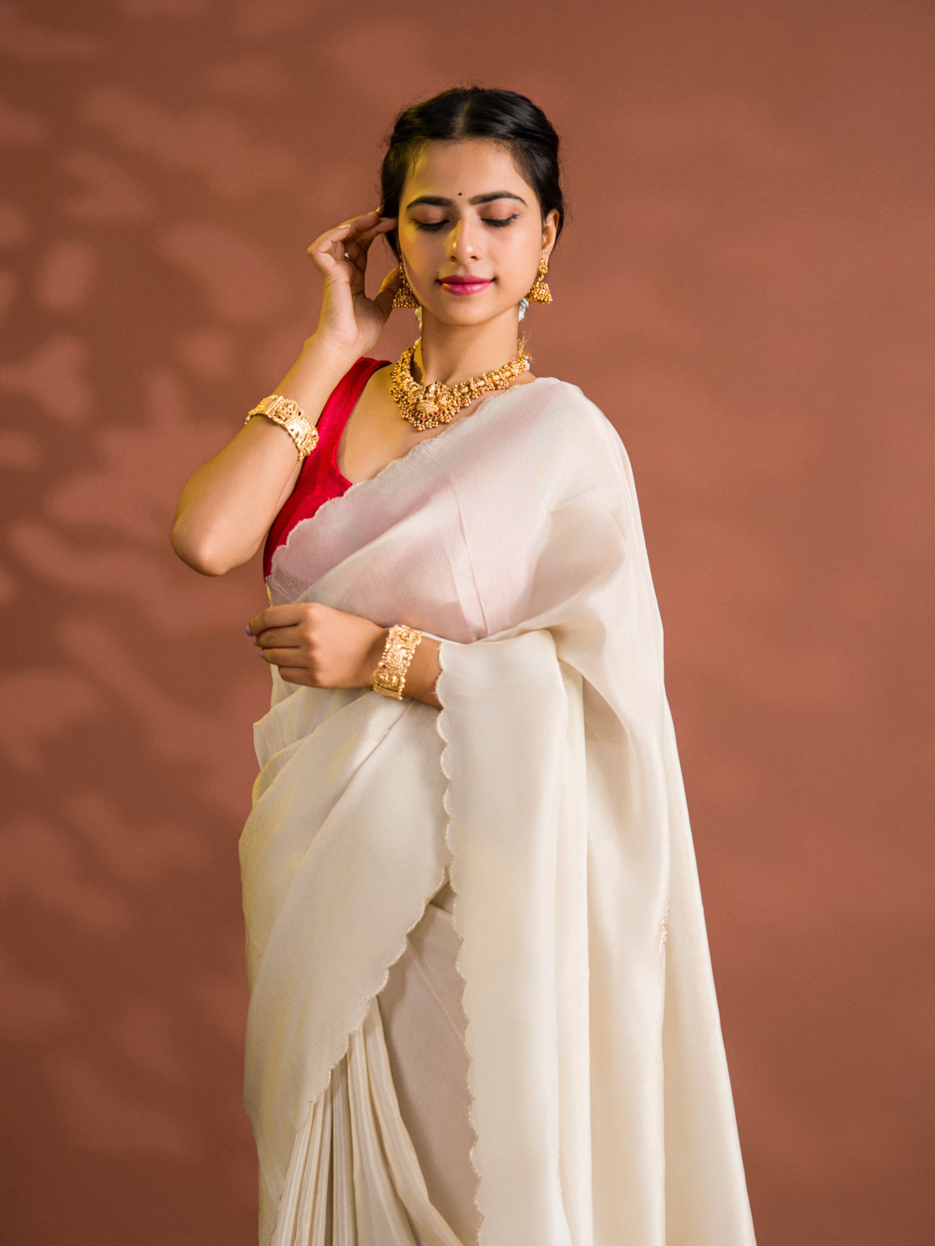 ByNew Tissue Silk Bollywood Style Zardoji Handwork Saree
