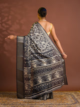 By Printed Style With Zari border Saree