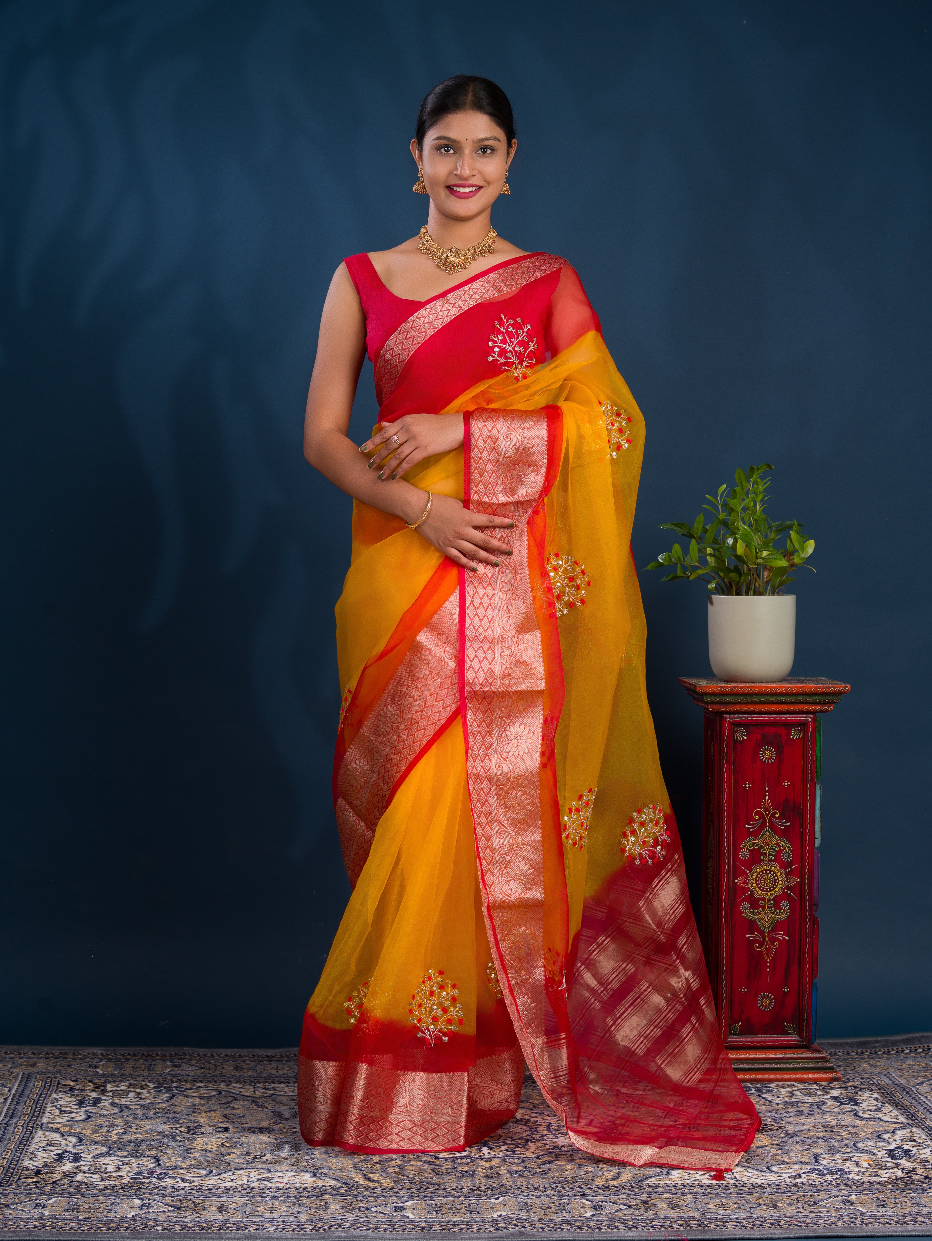 Buy Banarasi Saree With Festive Wear KcPc