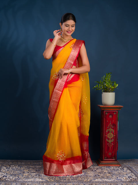 KcPc New Stylish Festive Wear Saree in Organza Banarasi Style SWA