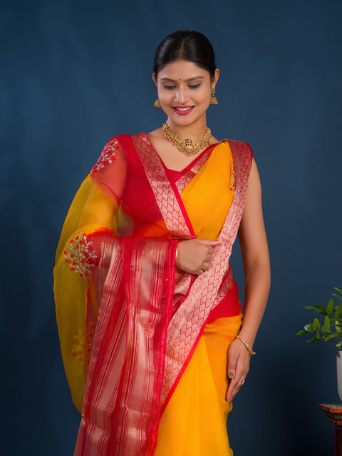 KcPc New Stylish Festive Wear Saree in Organza Banarasi Style SWA