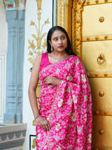 KcPc New Patola silk Ikket Patola With Jaipuri GotapattiWork Saree ANT
