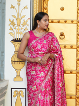 KcPc New Patola silk Ikket Patola With Jaipuri GotapattiWork Saree ANT
