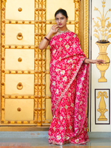 KcPc New Beautiful Patola silk Ikket Patola With Jaipuri GotapattiWork Saree ANT