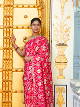 KcPc New Beautiful Patola silk Ikket Patola With Jaipuri GotapattiWork Saree ANT