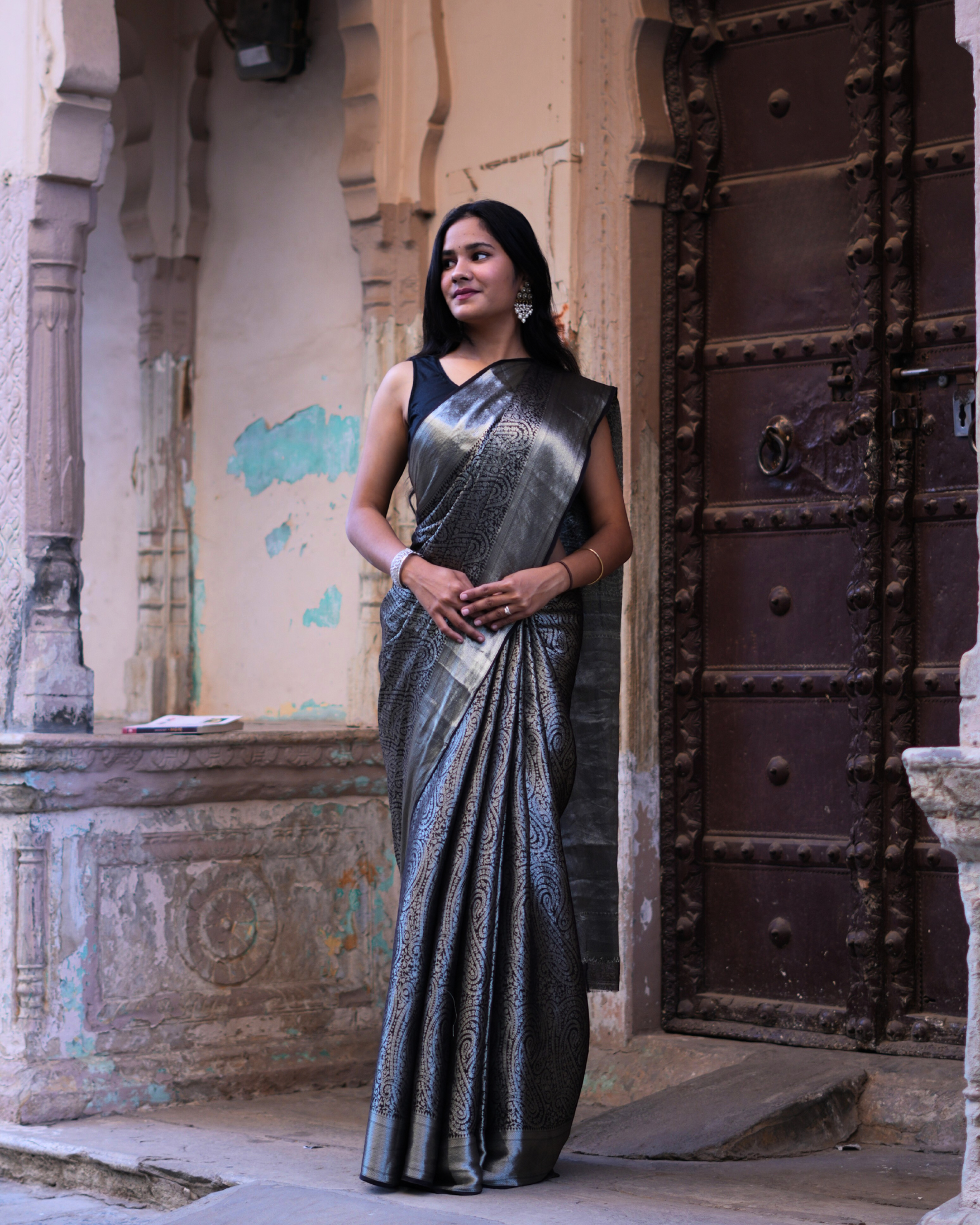 Buy Latest Banarasi Zari Weaving Saree KcPc