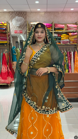 KcPc Pure Organza Bright Colour Beautiful Gotapatti Work LehengaBTU