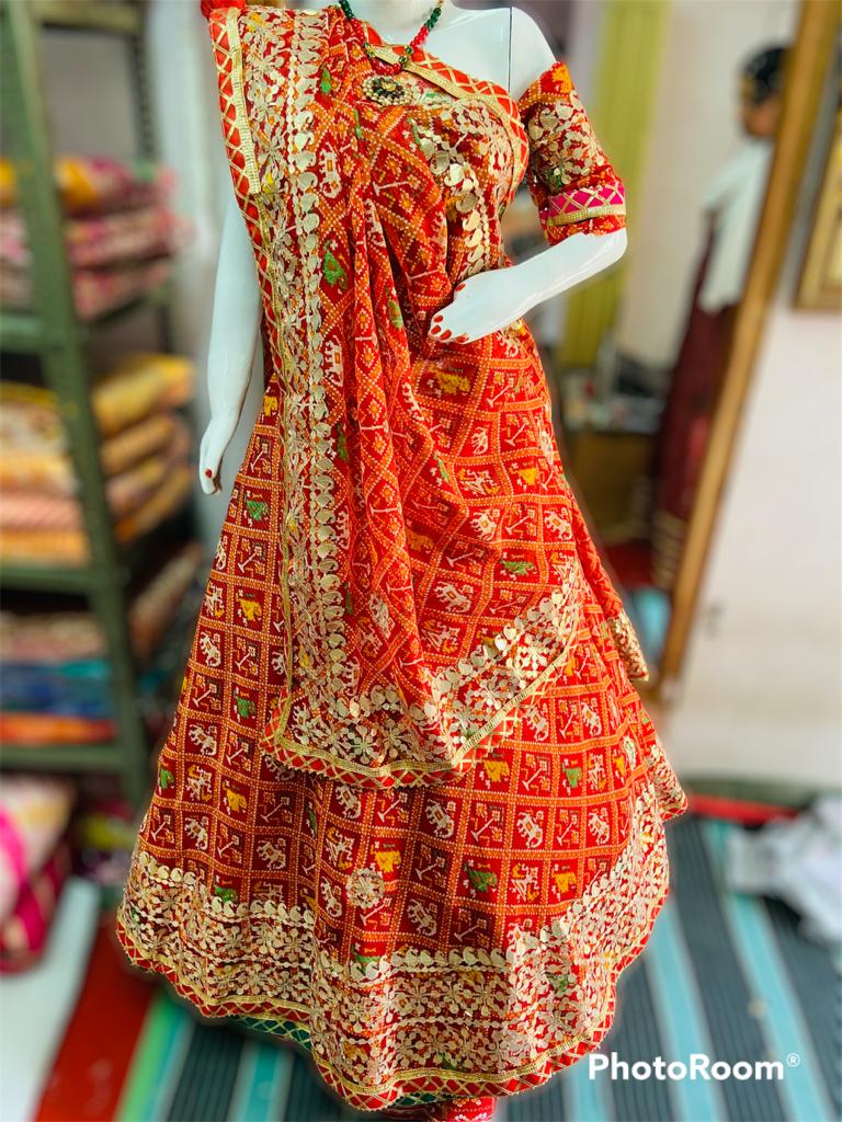 Semi-stitched Wedding Wear Gota Patti Lehenga at Rs 1350 in Sikar | ID:  20331701797