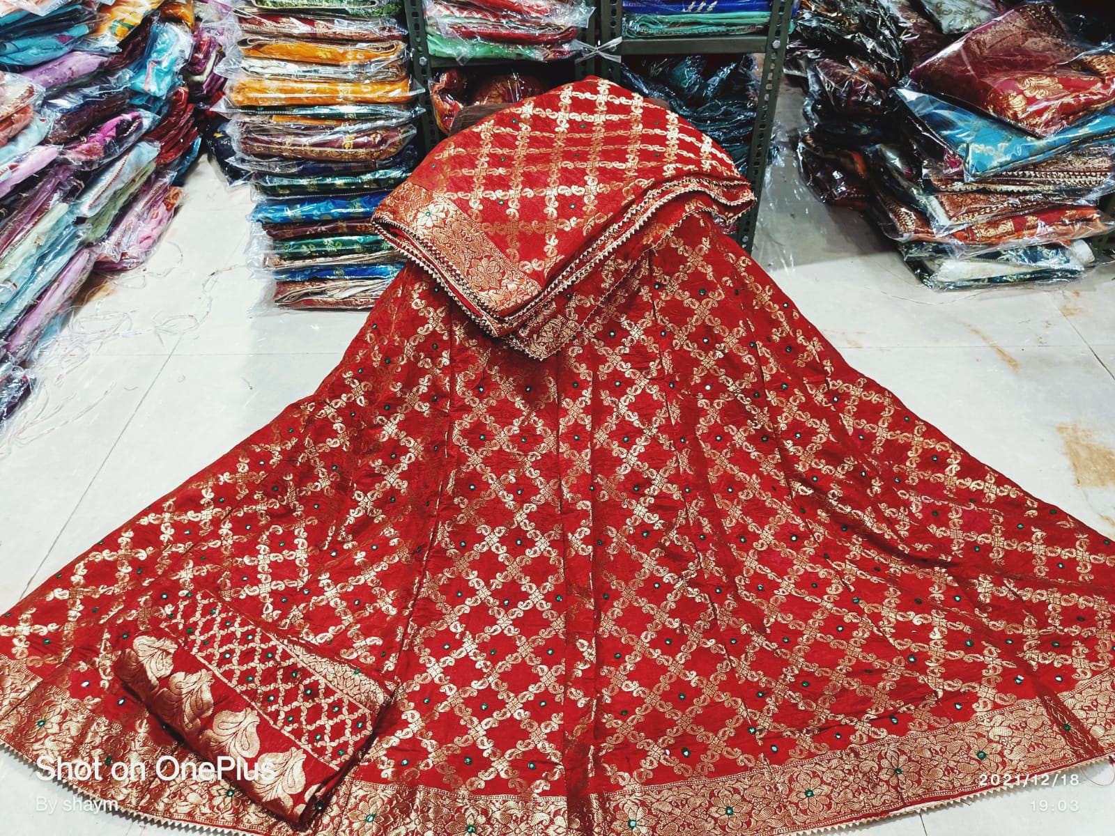 Rajasthani Banarasi Bandhej Ghatchola Mirror Work Lehenga Nr Kml Green Lehenga