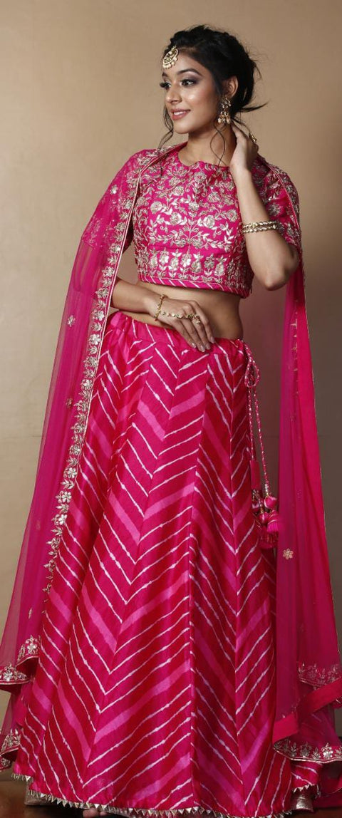 Pure Uppada Silk With Organza Dupptta Lehenga Gs Nr Rani