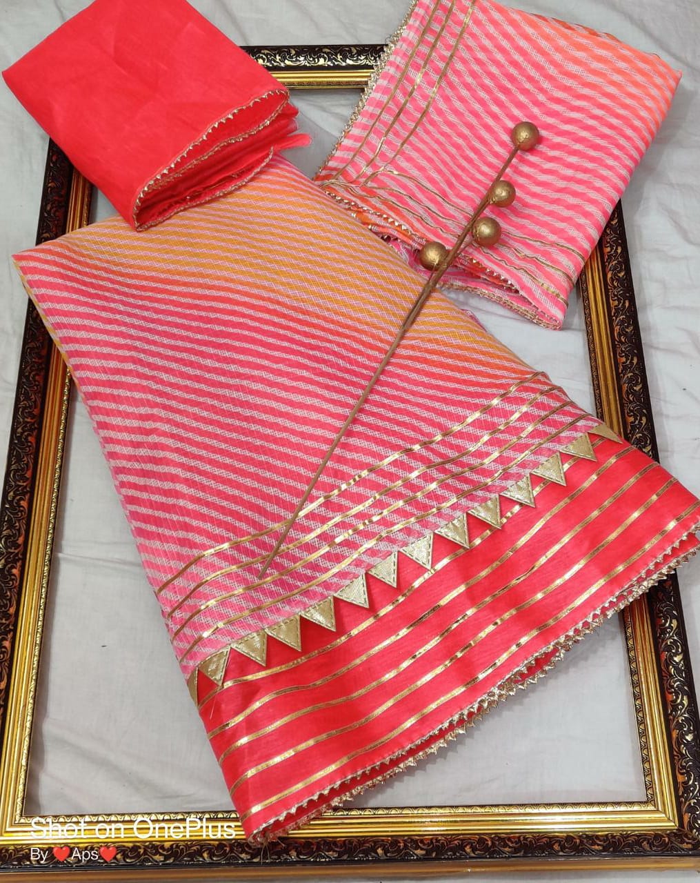 Pure Kota Doriya Lehnga With Lining Gota Kml Or Firoji Rama Lehenga