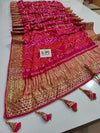 Pure Gaji Silk Bandhani Ghatchola Gotapatti Saree With Blouse Or Kcpc Rani