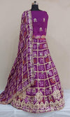 KcPc New Beautiful Pure gajji silk Lehenga Set With Gotapatti Handwork SATISH Purple