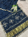 A navy blue pure modal silk saree 