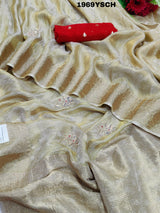 KcPc New Special Tissue Silk Bollywood Style Zardoji HandworkSaree RG