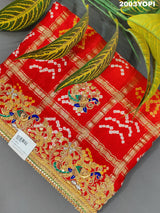 Kcpc Rajasthani Gaji silk Ghatchola Bandhani Style Zardoji Work