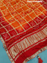 by pure gaji silk bandhani dupatta Kcpc