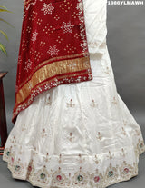 KcPc Pure Upada Silk Panetar Style Gotapatti Work Lahanga SATIS