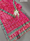 KcPc New Beautiful Gaji Silk Bandhani Style With Tifli Work Saree RG
