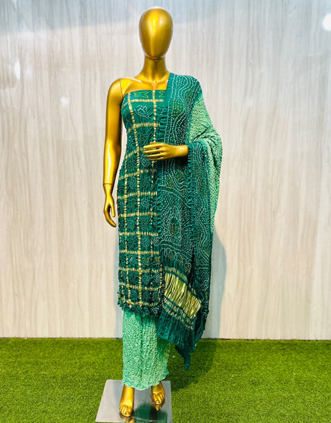 KcPc New Launched Gaji Silk Ghatchola Style With Bandhani Work Suit ADIL