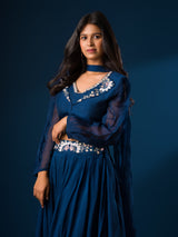 KcPc New Tranding Chinon crap Silk Zardoji Handwork indo western Dress MUL