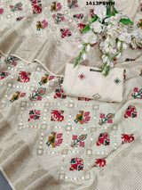 By Patola Embroidery Saree with Mirror Work