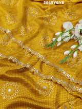  silk Piten Gota style With Aari tari Work Saree for festivals 