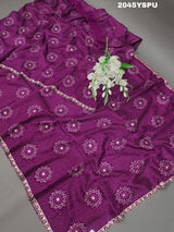  silk Piten Gota style With Aari tari Work Saree for festivals 
