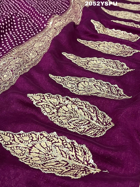 KcPc New Modal Gaji Silk Bandhani Style With Traditional Saree SWA