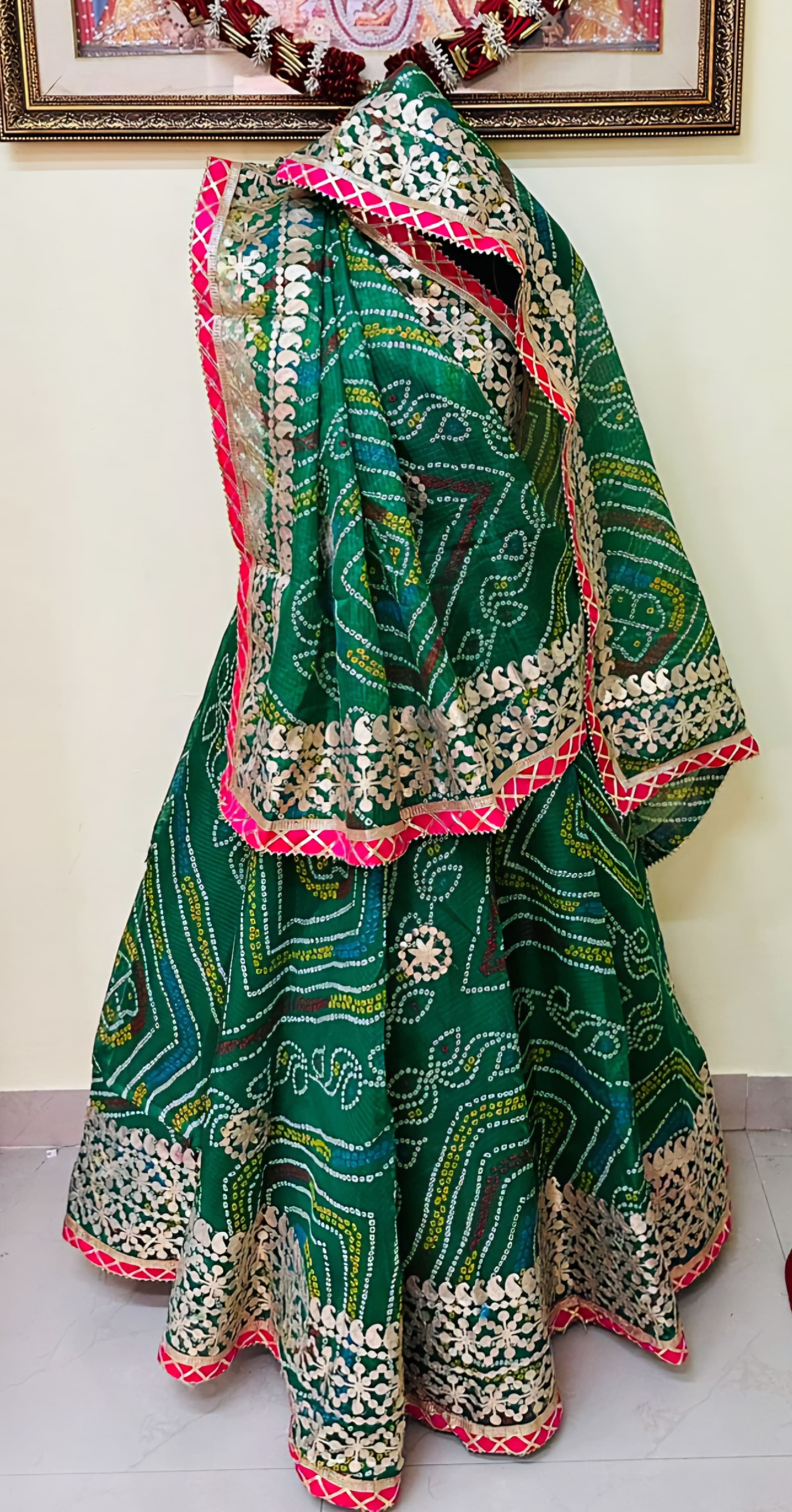 KcPc Pure Kota Doria Bandhej Gottapatti Lehenga KML