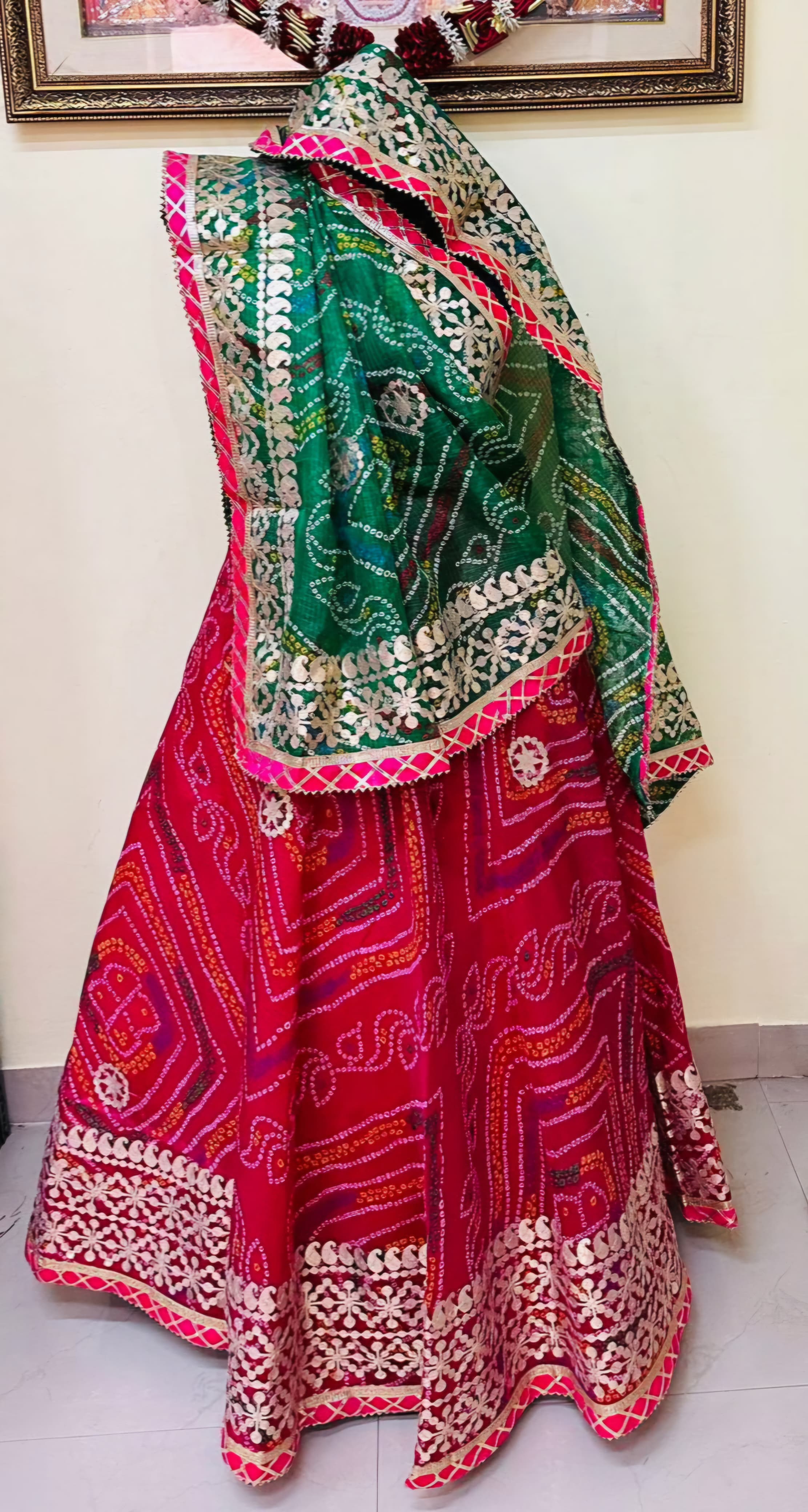 KcPc New LatestPure Kota Doria Bandhej Gottapatti Lehenga KML