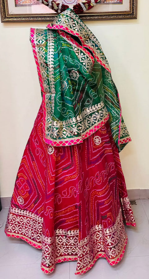 KcPc New Latest  Pure Kota Doria Bandhej Gottapatti Lehenga KML