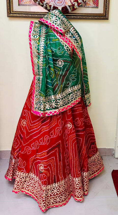 KcPc Latest Pure Kota Doria Bandhani Gottapatti Lehenga KML