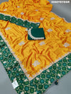  Silk Bandhani Style With Gota Patti Work Saree in yellow colour